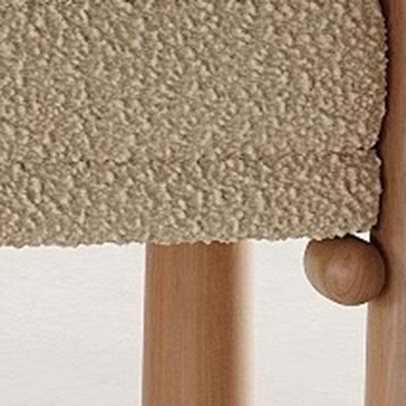 Modern Vertical Wood Lambswool Dining Chair