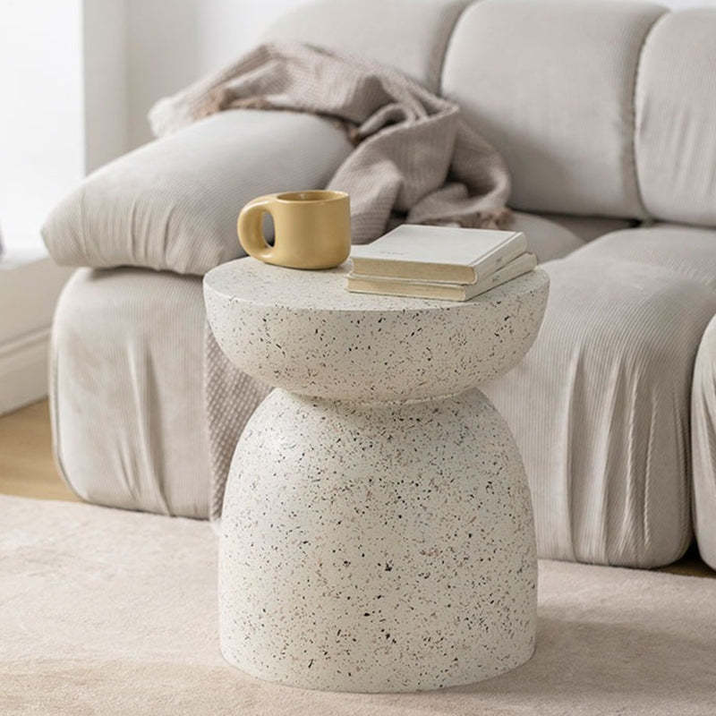 Nordic Cylinder Magnesium Oxide End Table