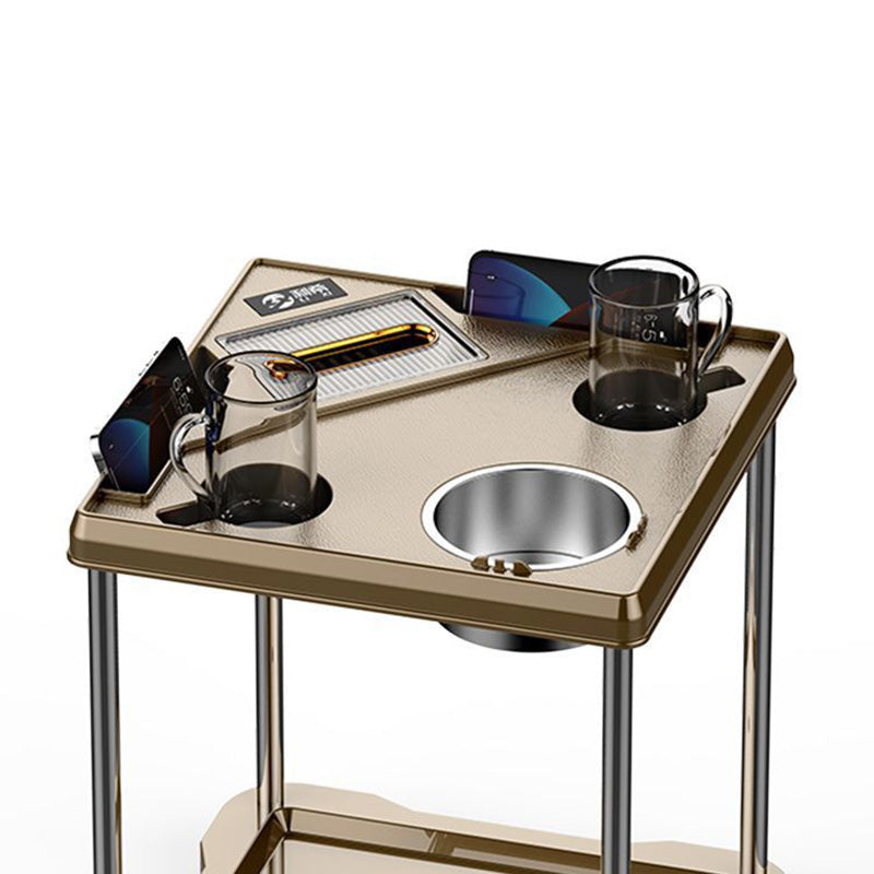 Contemporary Square Plastic Coffee Table 3-Tray