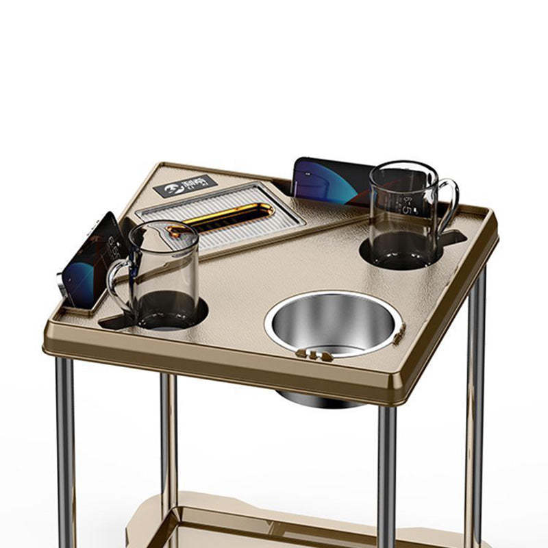 Contemporary Square Plastic Coffee Table 3-Tray