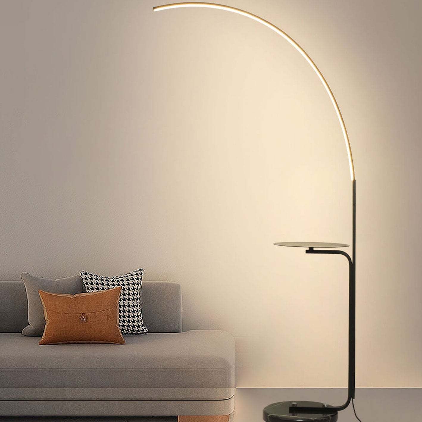 Nordic Minimalist Bending Tray LED Floor Lamp