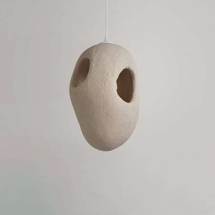 Japanese Wabi-sabi Resin Circle Pendant Light