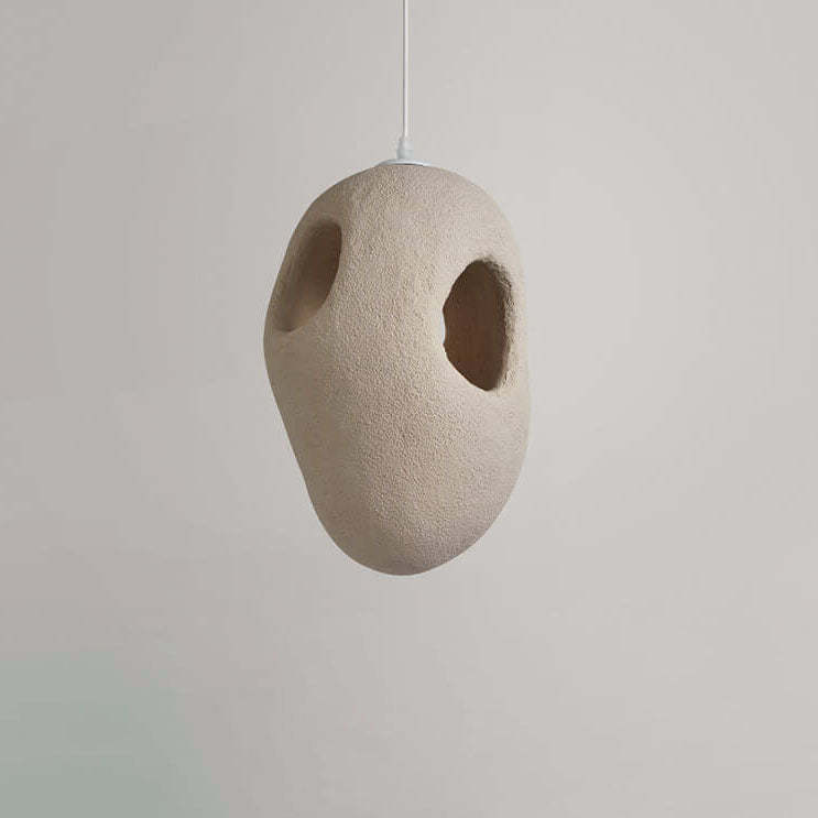Japanese Wabi-sabi Resin Circle Pendant Light