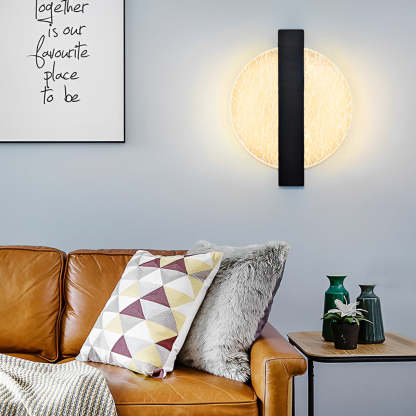 Round Square Semicircle Creative LED Nordic Bedside Wall Lamps Wall Lights-Lighom