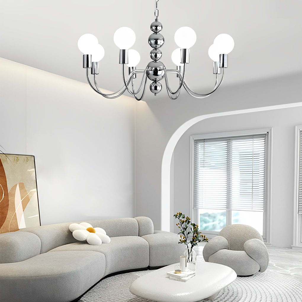 Iron Glass Ball Minimalist French Chandelier