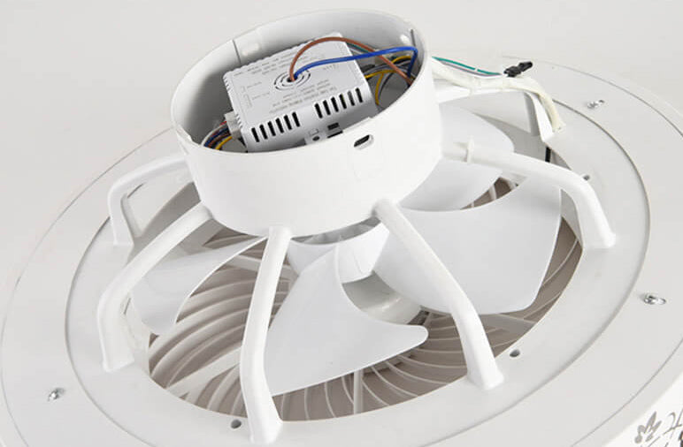 Luxury Round Lace LED Flush Mount Ceiling Fan Light