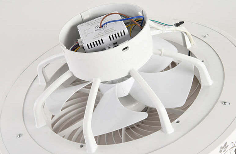 Luxury Round Lace LED Flush Mount Ceiling Fan Light