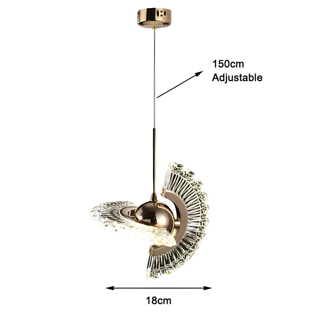 Creative Circle Anodized Acrylic LED Modern Pendant Lighting Hanging Lamp-Lighom