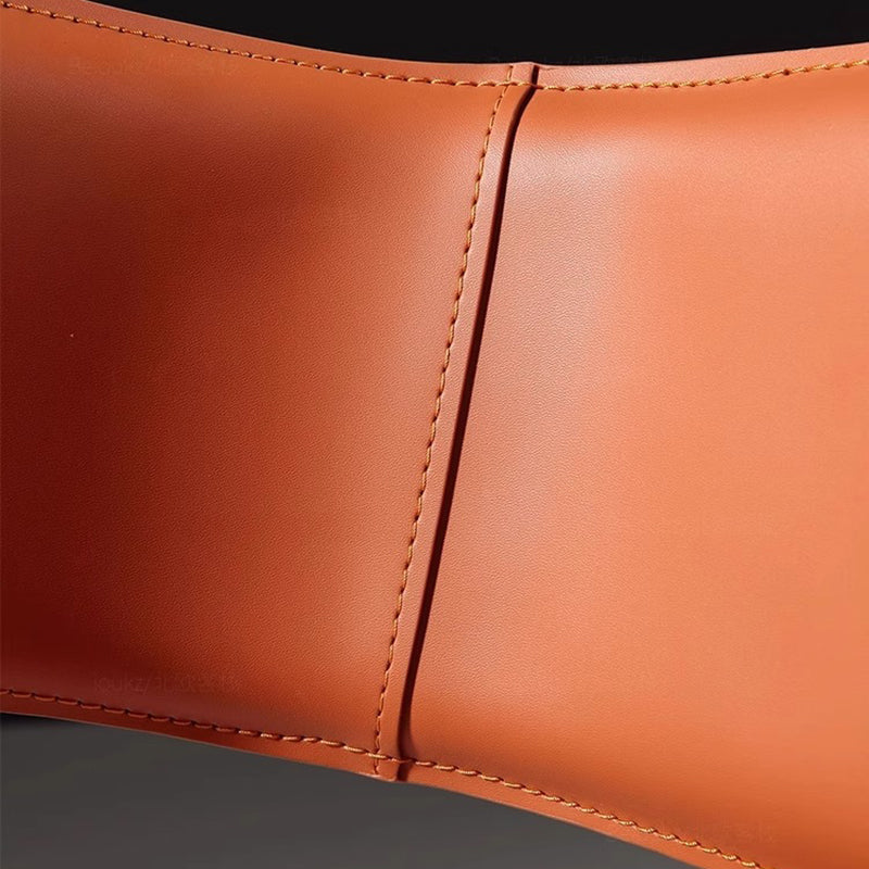Contemporary Leather Steel Dining Chair