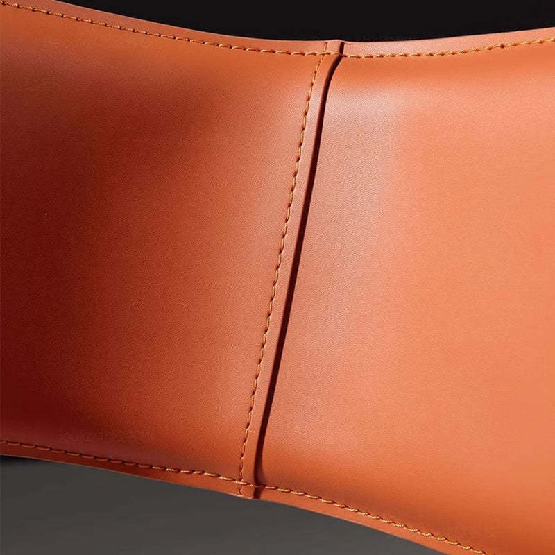 Contemporary Leather Steel Dining Chair