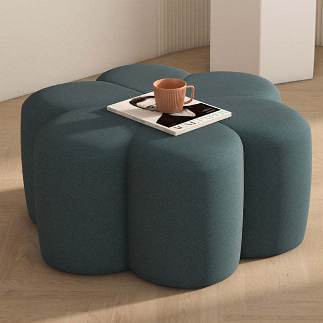 Nordic Plum Blossom Fabric Velvet Footstool