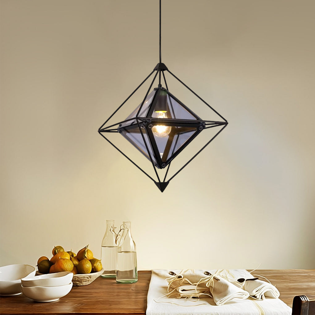 Geometric Glass Minimalist Island Pendant