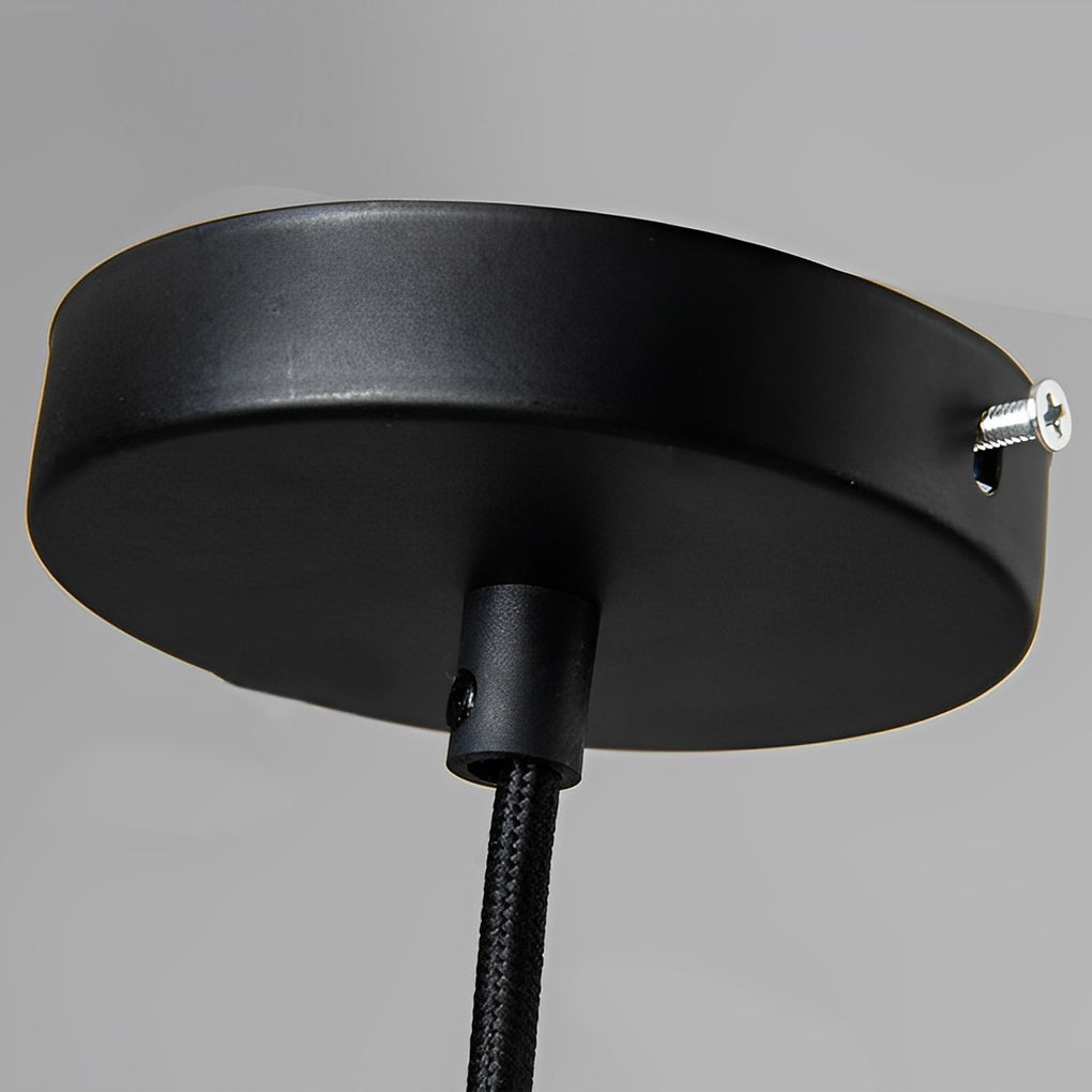 Round Resin Cement Minimalist Industrial Pendant