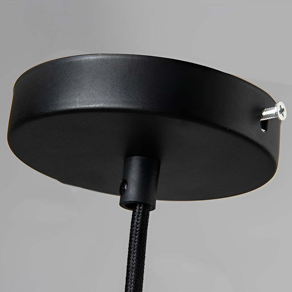 Round Resin Cement Minimalist Industrial Pendant