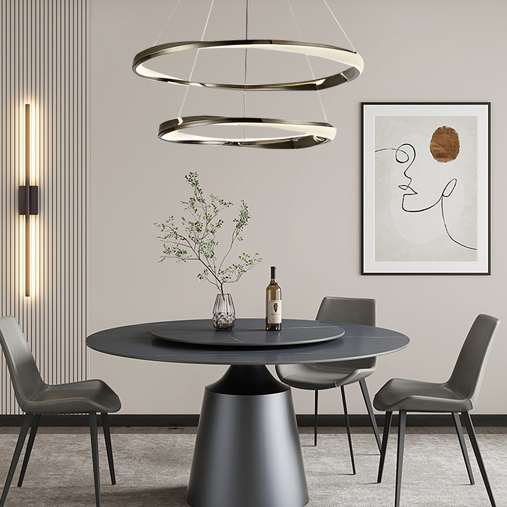 Ring Dimmable LED Oval Nordic Chandelier