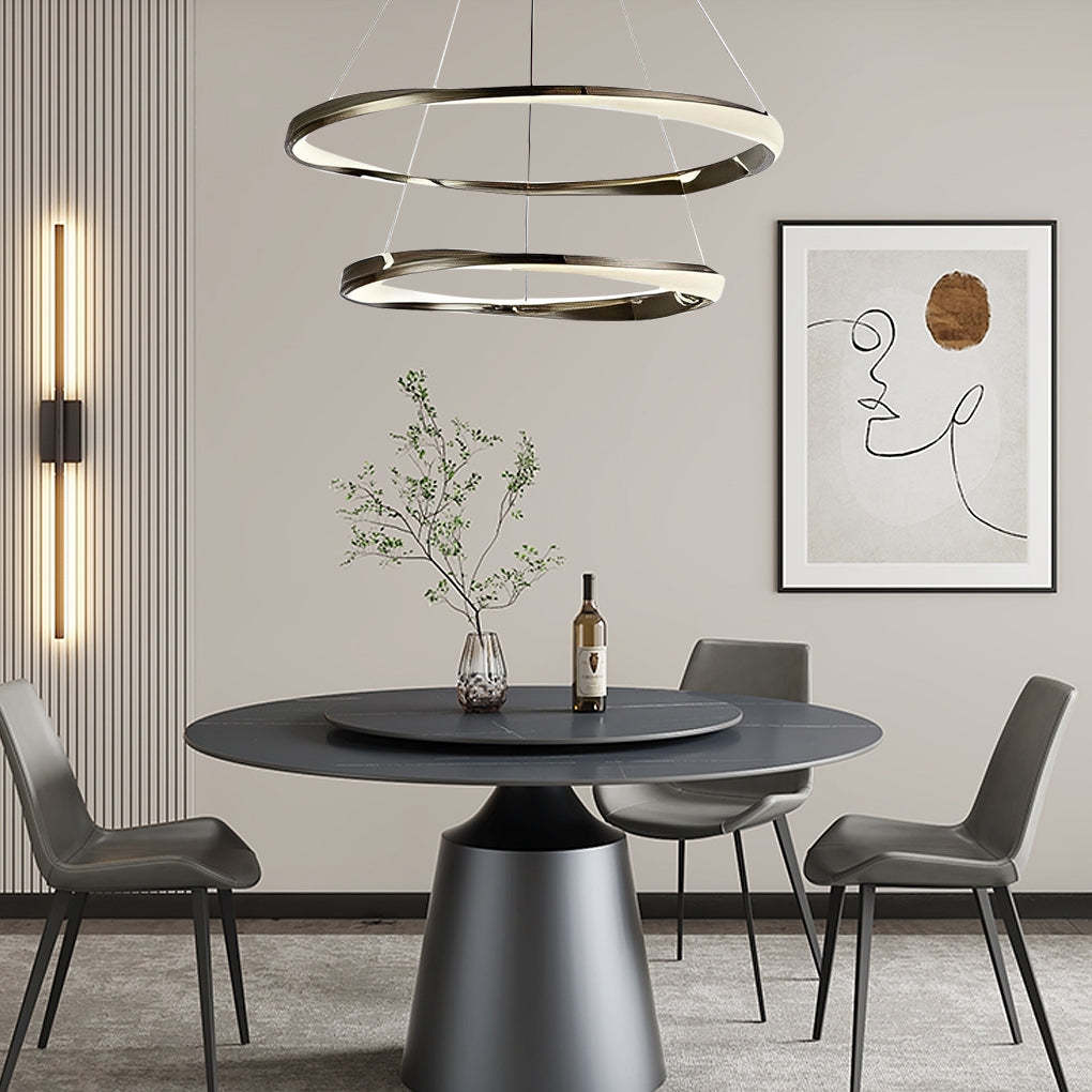 Ring Dimmable LED Oval Nordic Chandelier