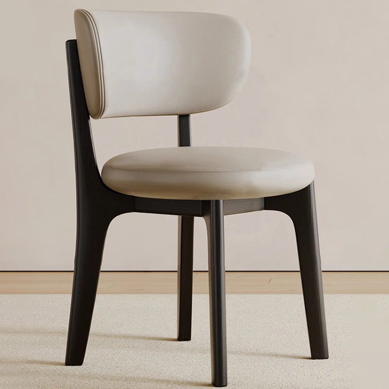 Round Velvet Wooden Dining Chair