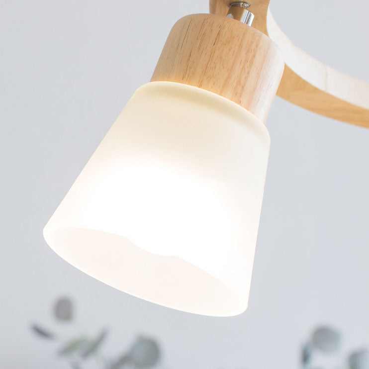 Nordic Minimalist Solid Wood Bird Chandelier