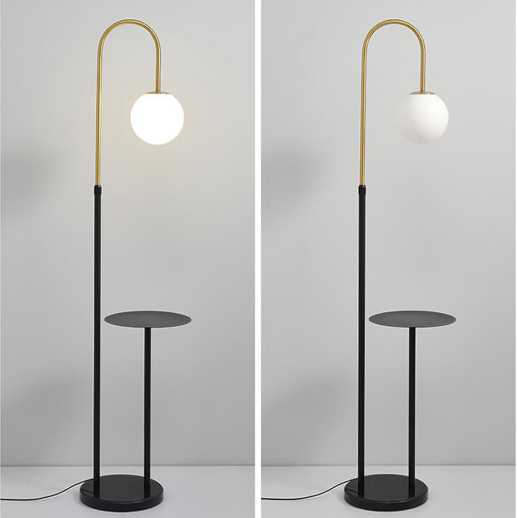 Industrial Iron Shelf Floor Lamp