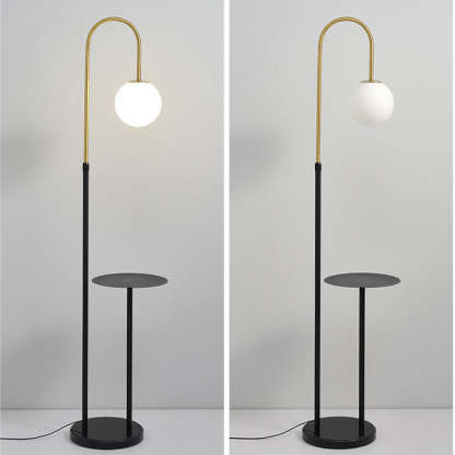 Industrial Iron Shelf Floor Lamp