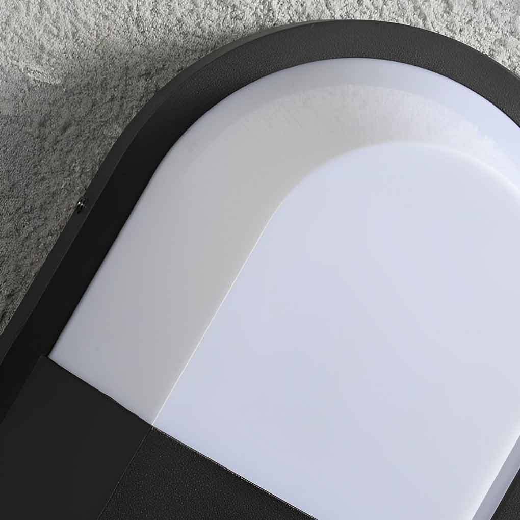 Minimalist Waterproof LED Dark Gray Modern Outdoor Wall Lamp Exterior Lights-Lighom