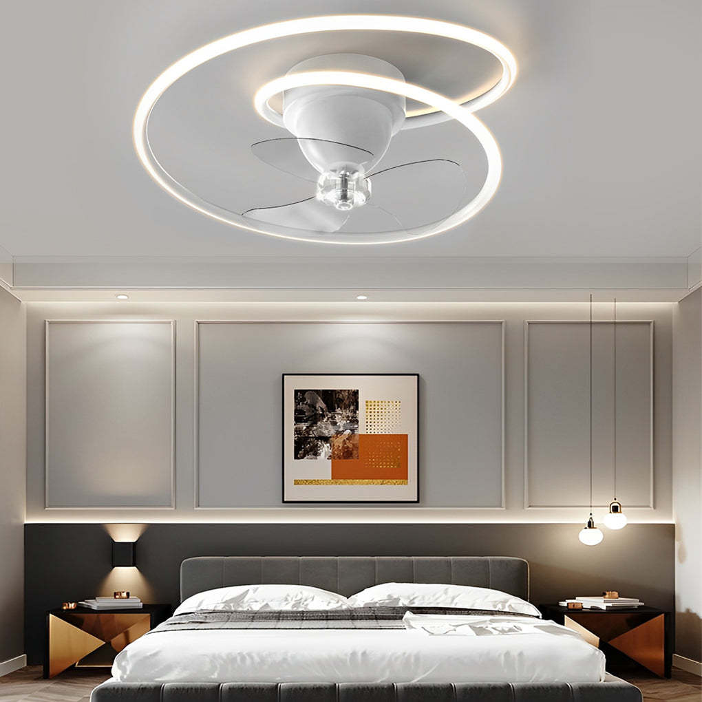 Smart 360 Rotating LED Dimming Timing Ceiling Fan