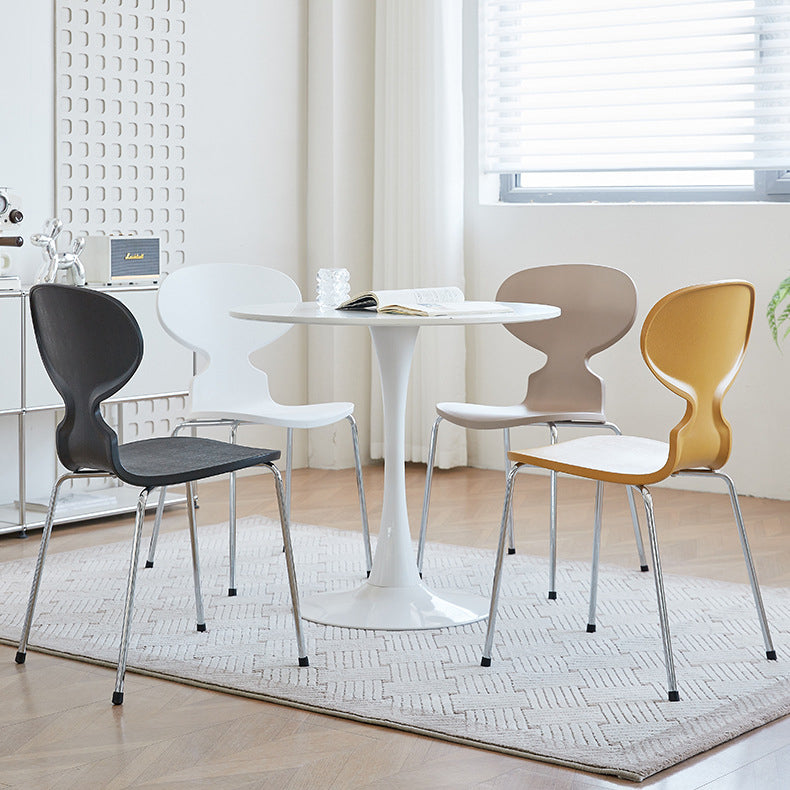 Minimalist Metal Four-Leg Chair — B / Gray