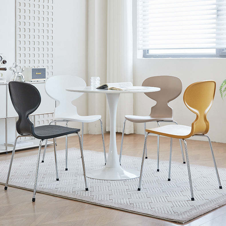 Minimalist Metal Four-Leg Chair — B / Gray