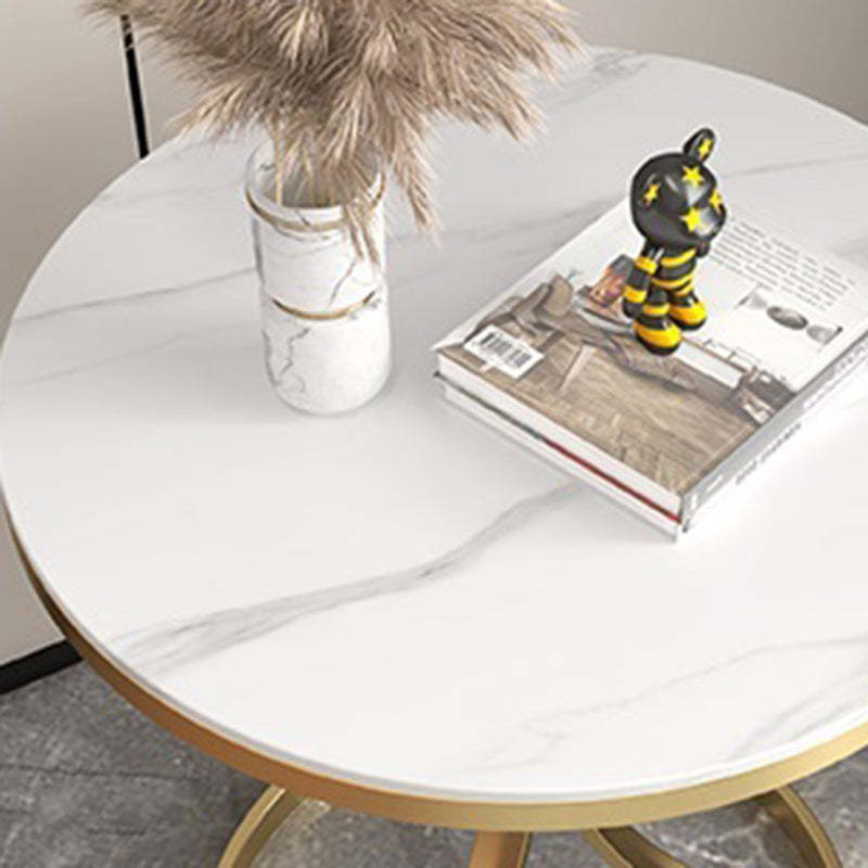 Modern Luxury Rock Slab Steel Coffee Table