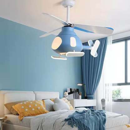 Cartoon Aircraft LED Ceiling Fan Light