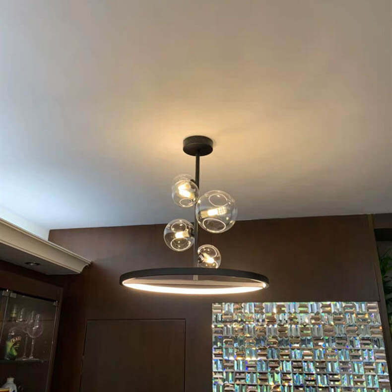 Nordic Round Bubble Ball Glass Chandelier — Neutral Light (4000K) / 220V-240V For UK/AU