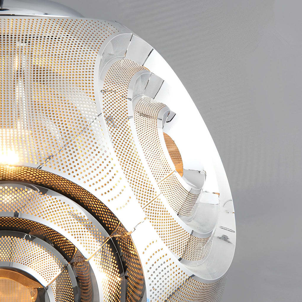 Irregular Circular Stainless Steel Post-Modern Chandelier