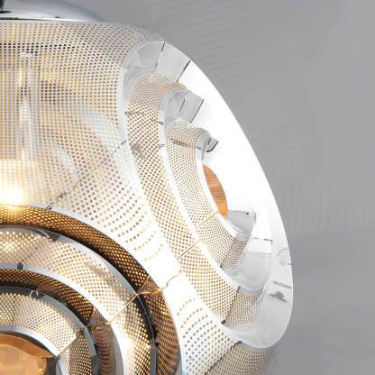 Irregular Circular Stainless Steel Post-Modern Chandelier