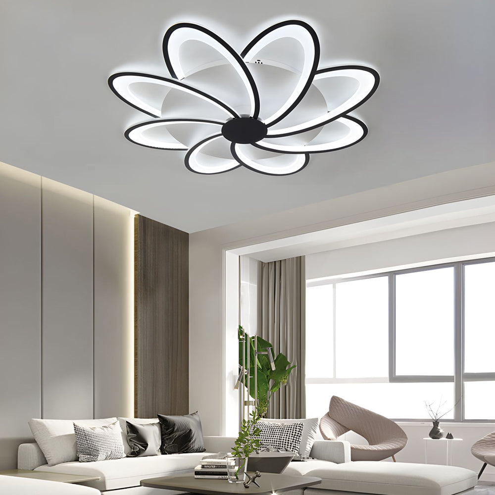 Modern Petal Acrylic LED Flower Flush Mount Lamp
