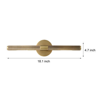 Modern Knurled LED Bathroom Vanity Light Swivel Head