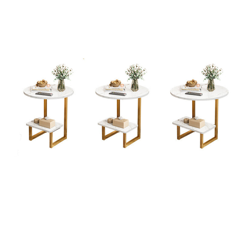 Nordic G-Shape Steel 2-Tier End Table