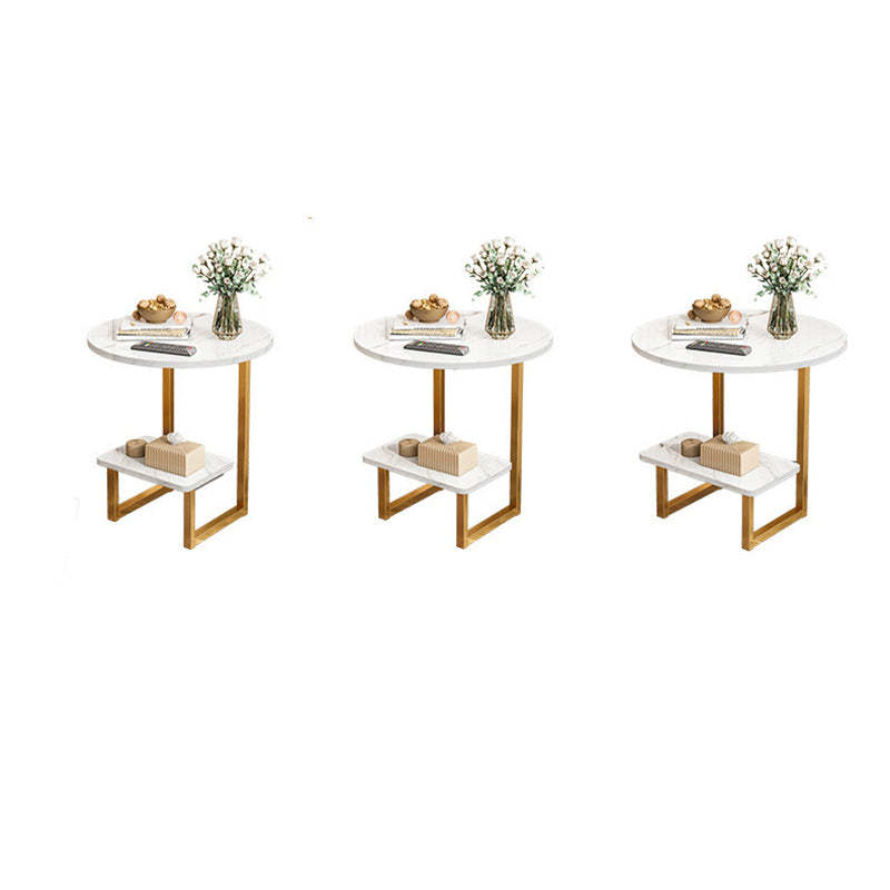 Nordic G-Shape Steel 2-Tier End Table