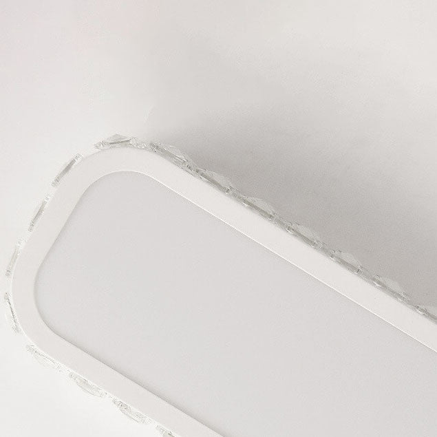 Modern Crystal Strip Acrylic LED Flush Mount Light — Medium - Black / White Light (5000K) / 220V-240V For UK/AU