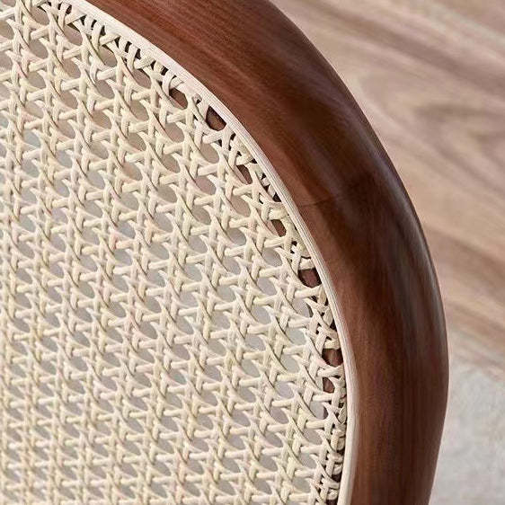 Chinese Woven Wood Fabric Dining Chair