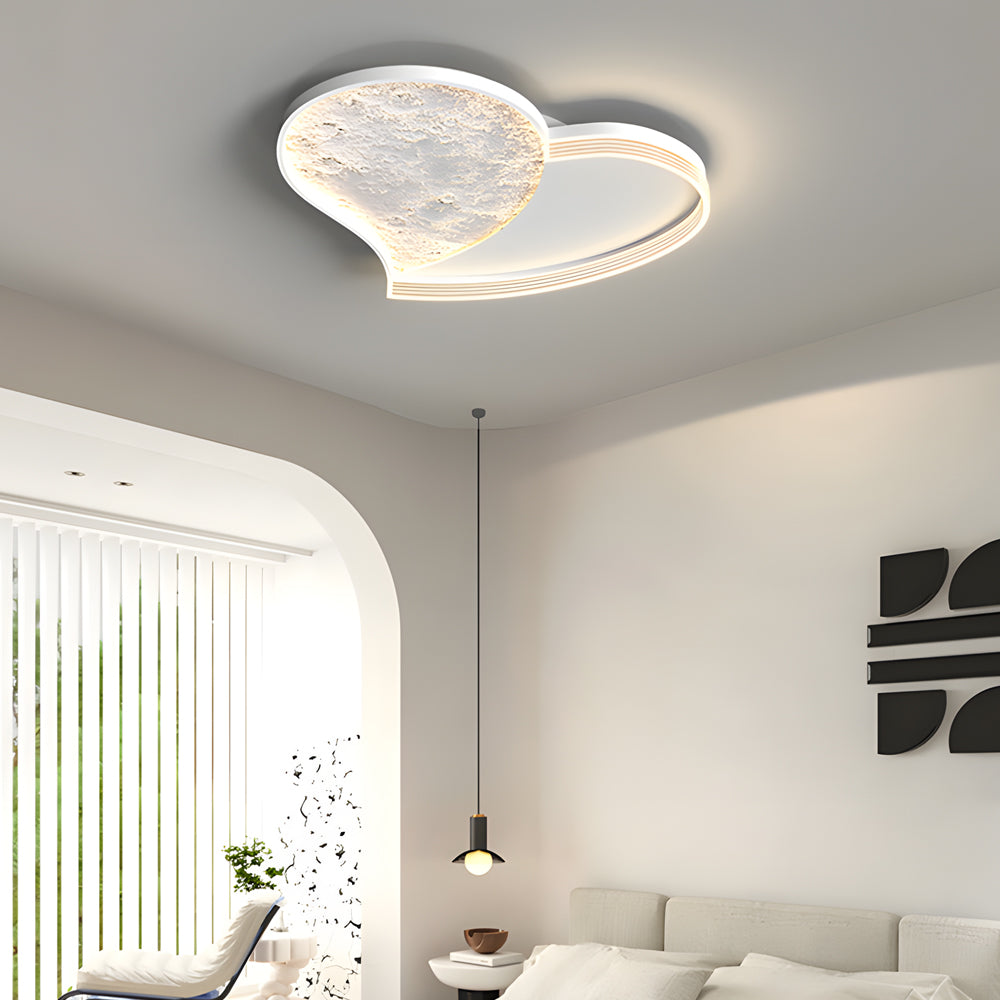 Geometric Lunar Texture Dimmable LED Ceiling Lamp