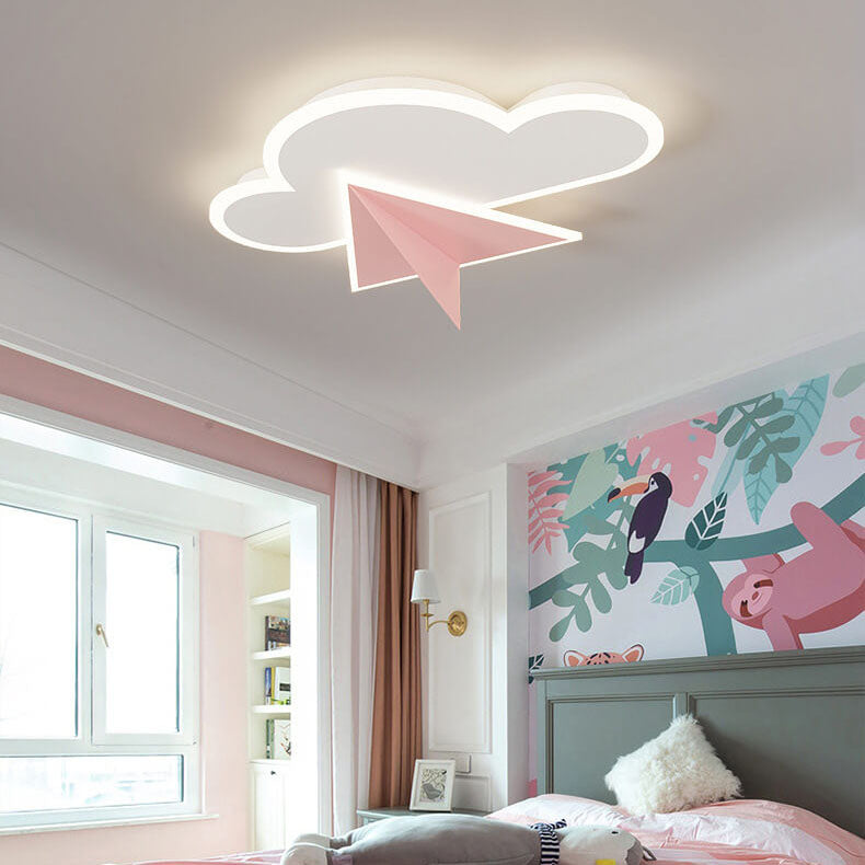 Creative cloud cartoon blue acrylic flush mount lighting, Lighom — Cool White (6000K) / Brushed Gold / 220V-240V (UK/AU)