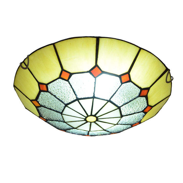 Traditional Tiffany Mediterranean Stained Dome