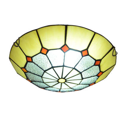 Traditional Tiffany Mediterranean Stained Dome