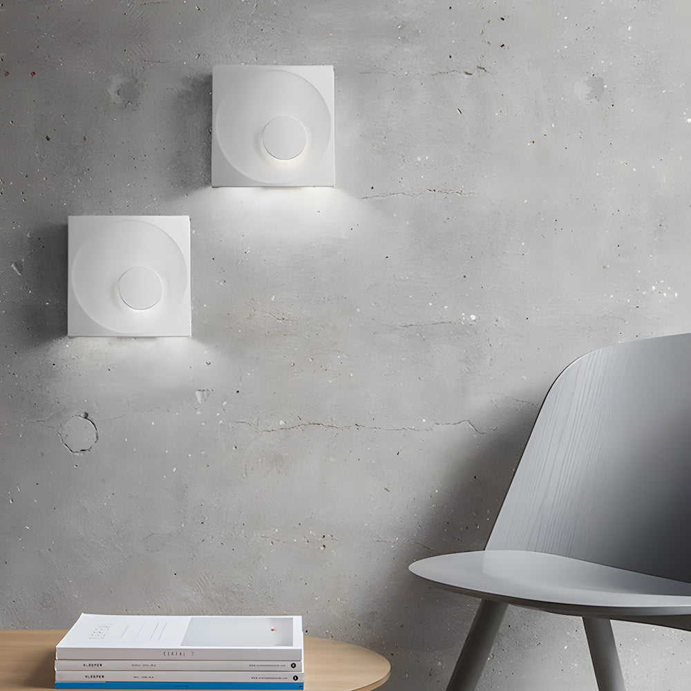 Frosted Cement Eclipse LED Wall Light-Lighom