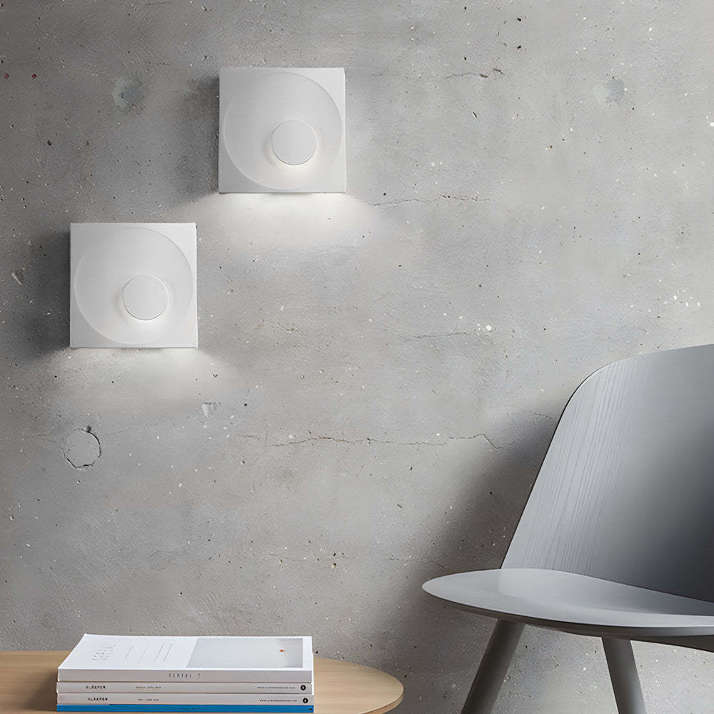 Frosted Cement Eclipse LED Wall Light-Lighom