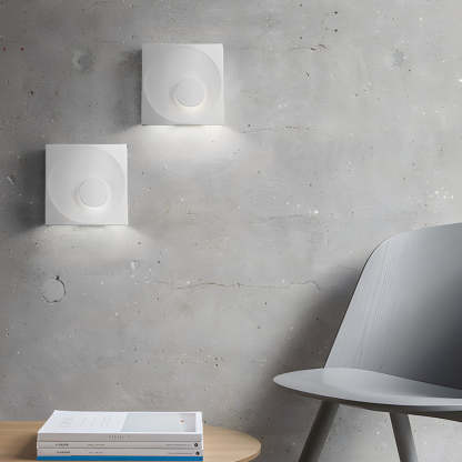 Frosted Cement Eclipse LED Wall Light-Lighom