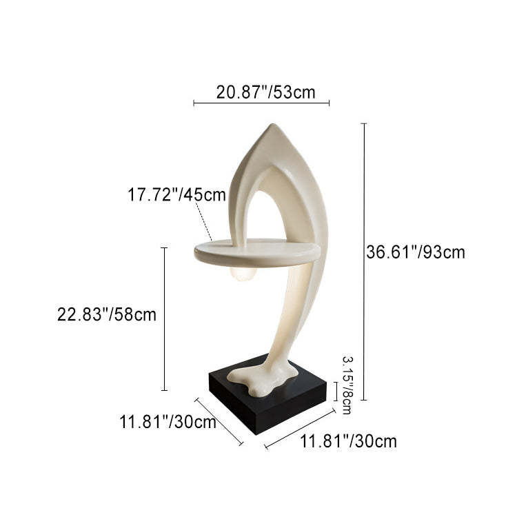 Contemporary Dolphin Round Marble End Table