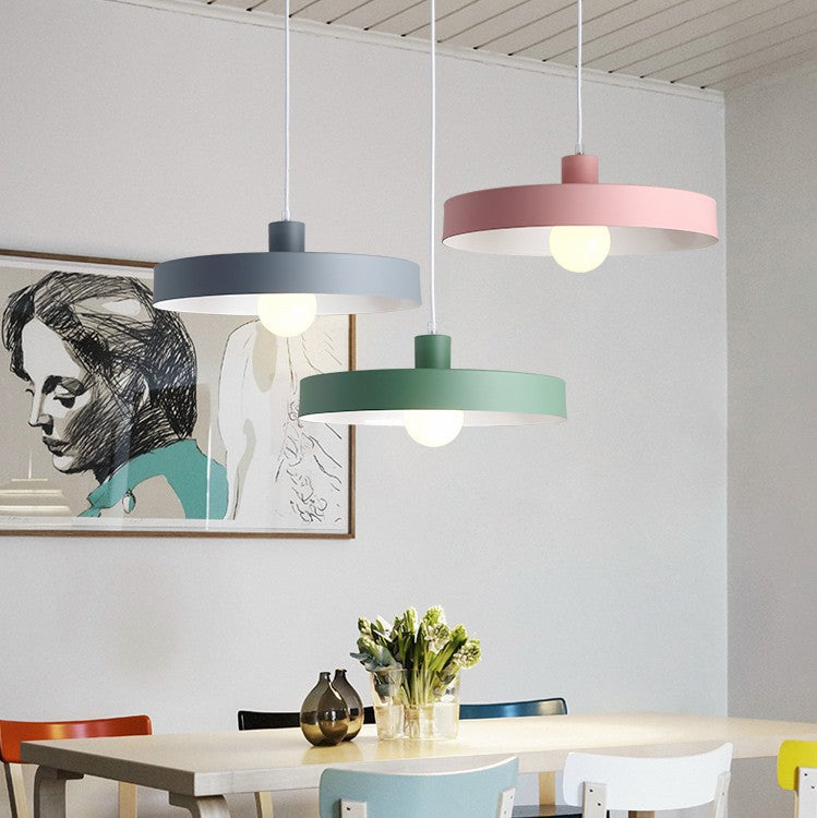 Nordic Macaron Color Pendant Light - Pink