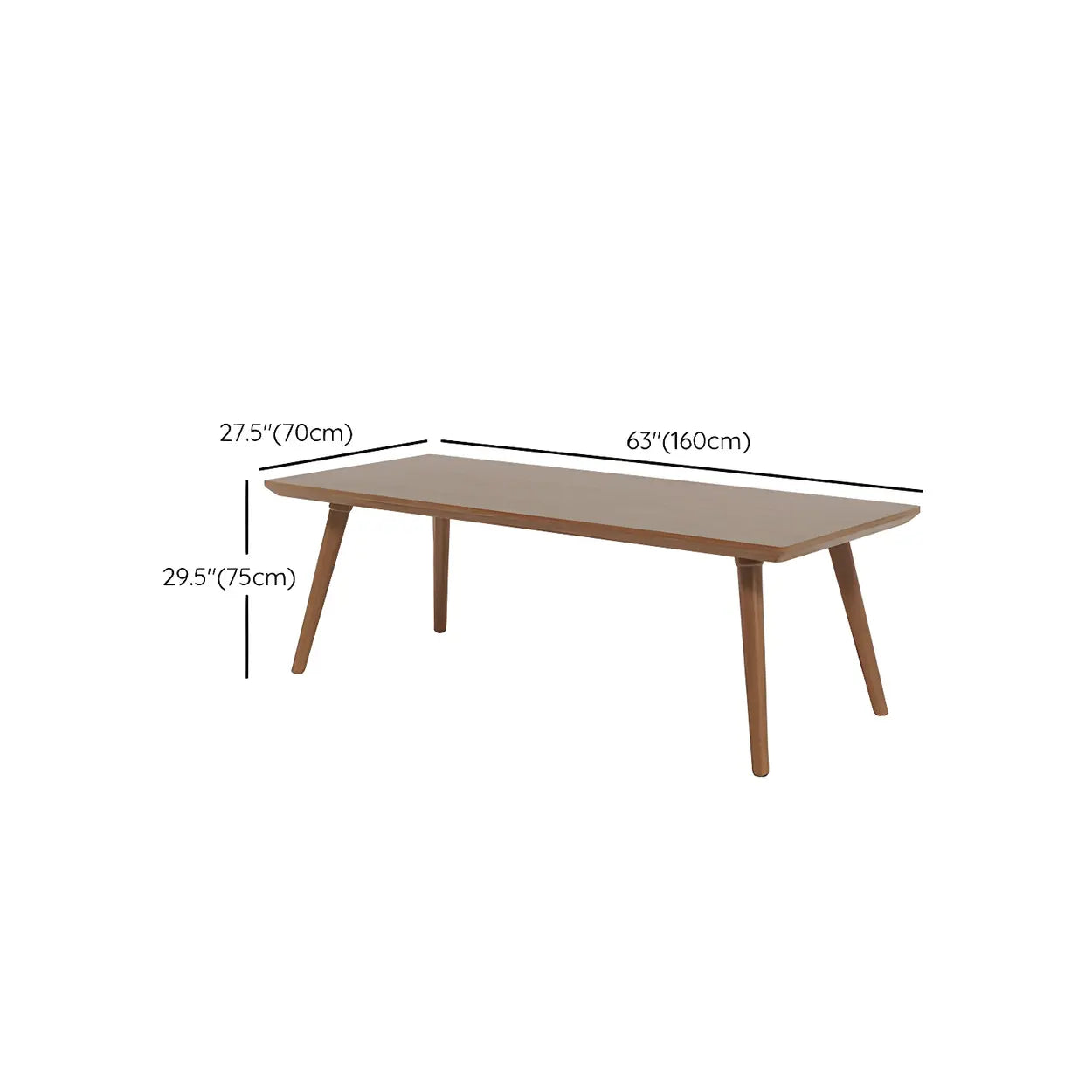 Brown Pine Wood Multi-Person Writing Desk