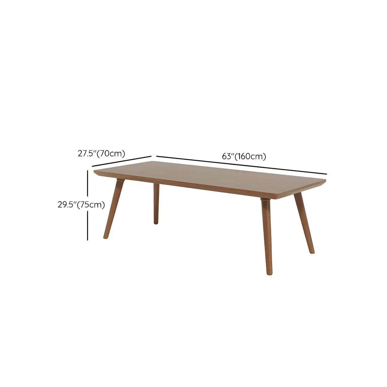 Brown Pine Wood Multi-Person Writing Desk